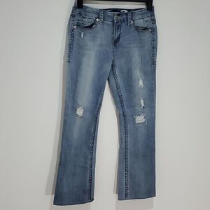 SEVEN7 28x29 Medium Tint Straight Leg Jeans